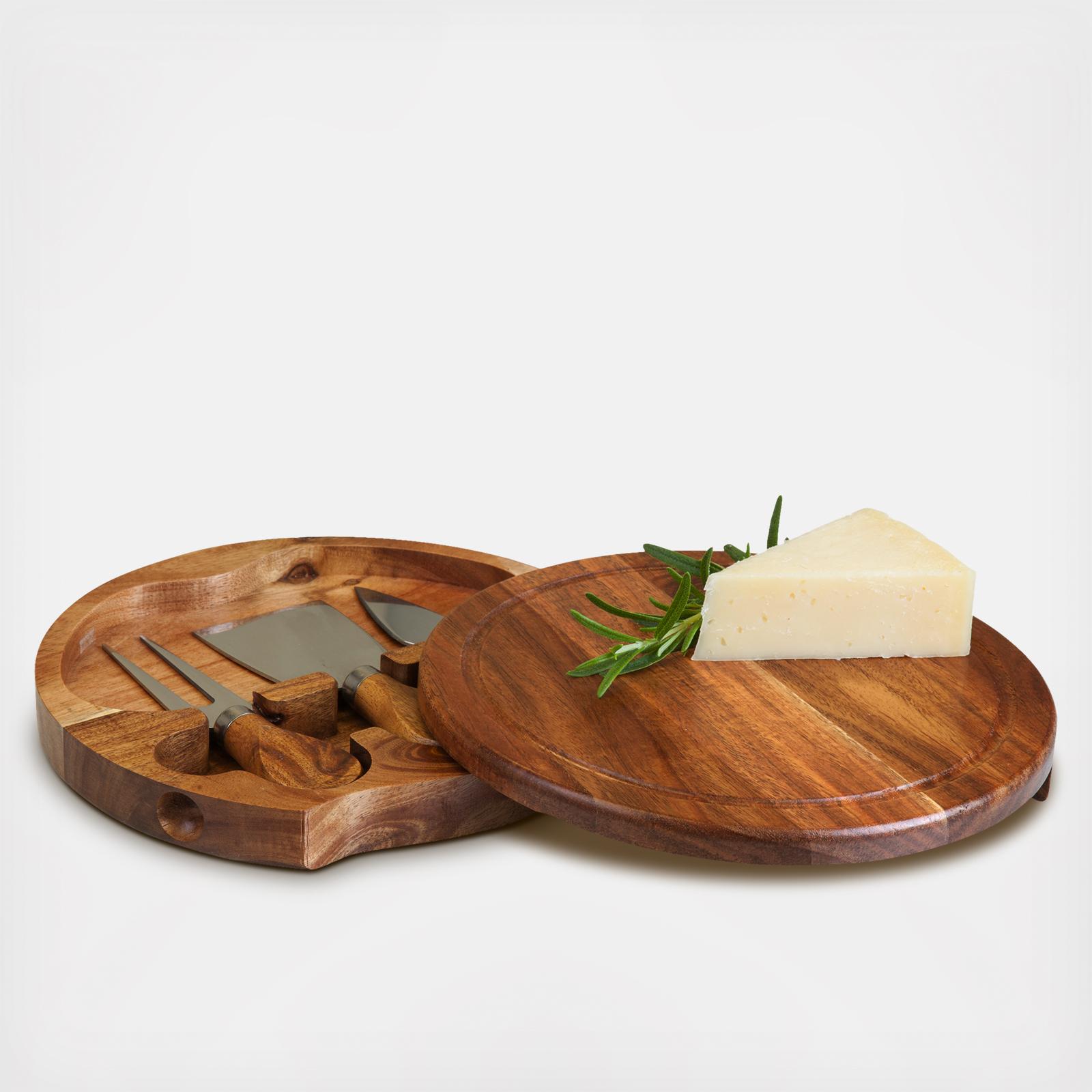 Acacia Brie Cheese Cutting Board & Tools Set 17 Acacia Brie Cheese Cutting Board & Tools Set