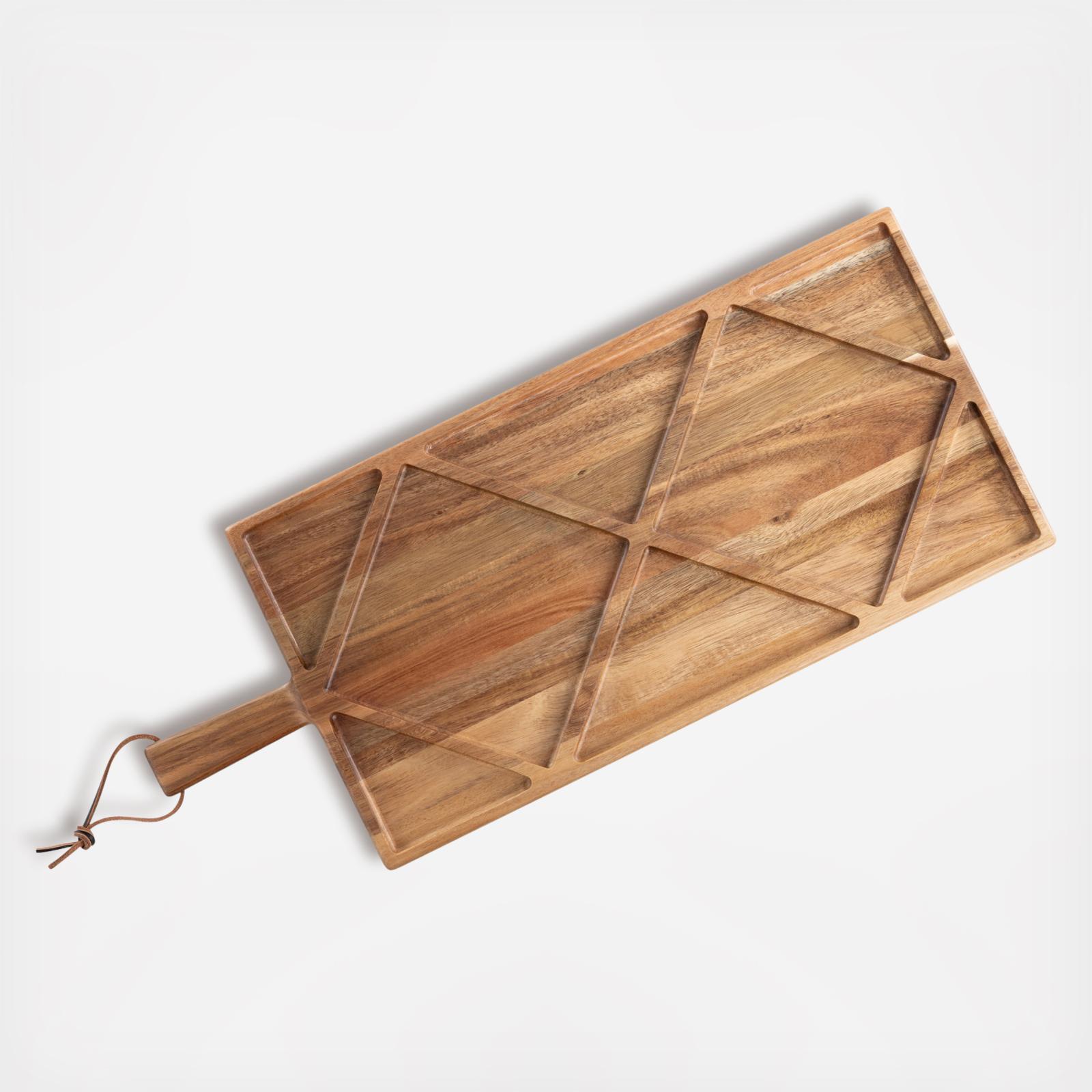 Acacia Grazing Charcuterie Sectioned Serving Board 4 Acacia Grazing Charcuterie Sectioned Serving Board