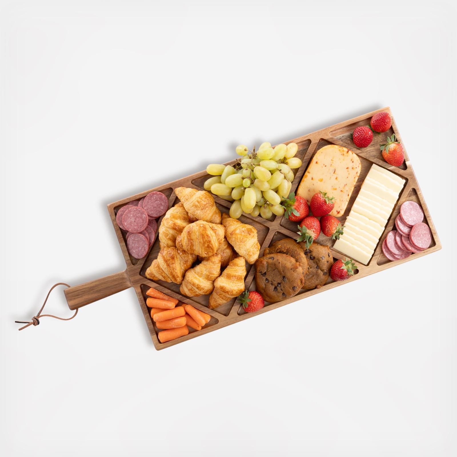 Acacia Grazing Charcuterie Sectioned Serving Board 7 Acacia Grazing Charcuterie Sectioned Serving Board