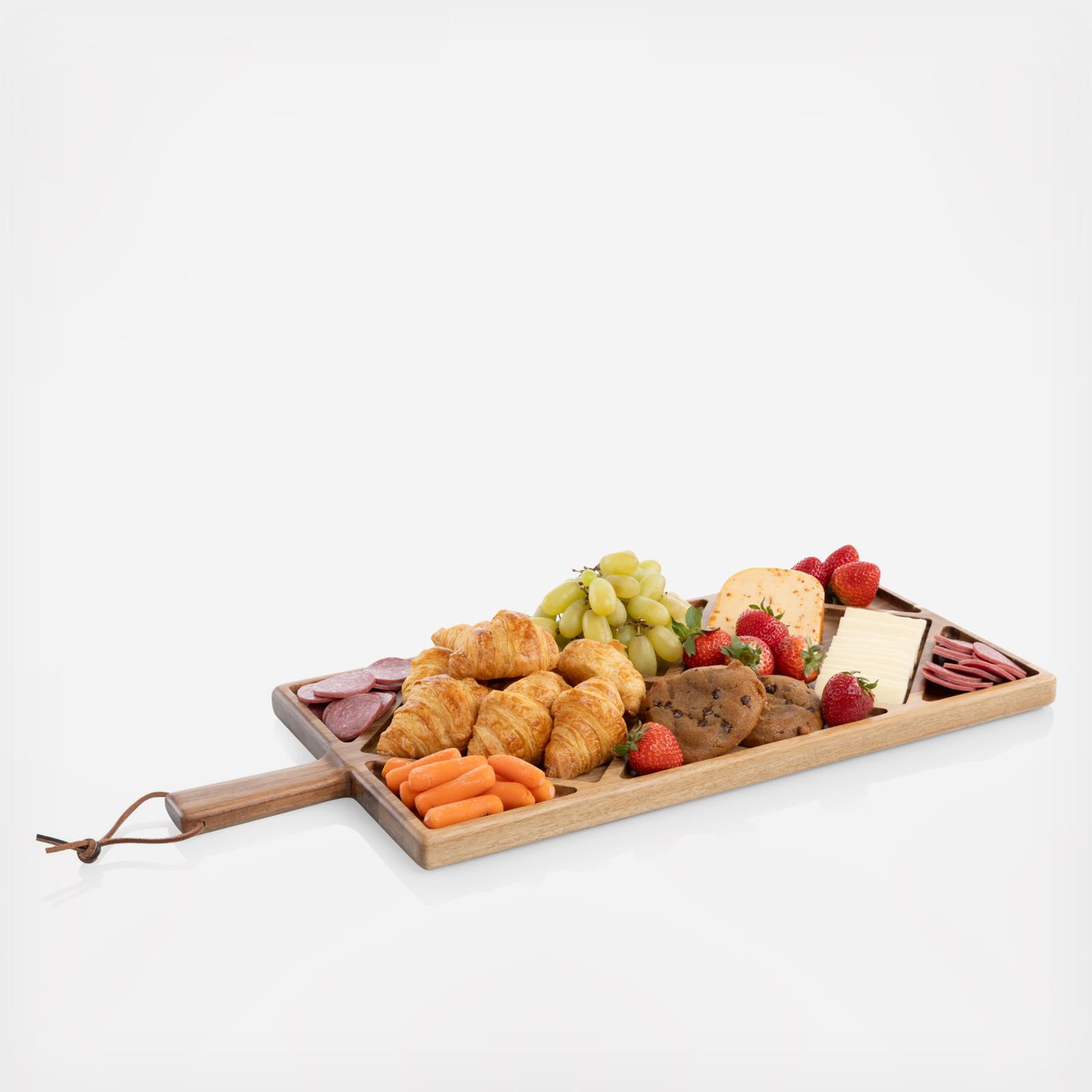 Acacia Grazing Charcuterie Sectioned Serving Board 8 Acacia Grazing Charcuterie Sectioned Serving Board