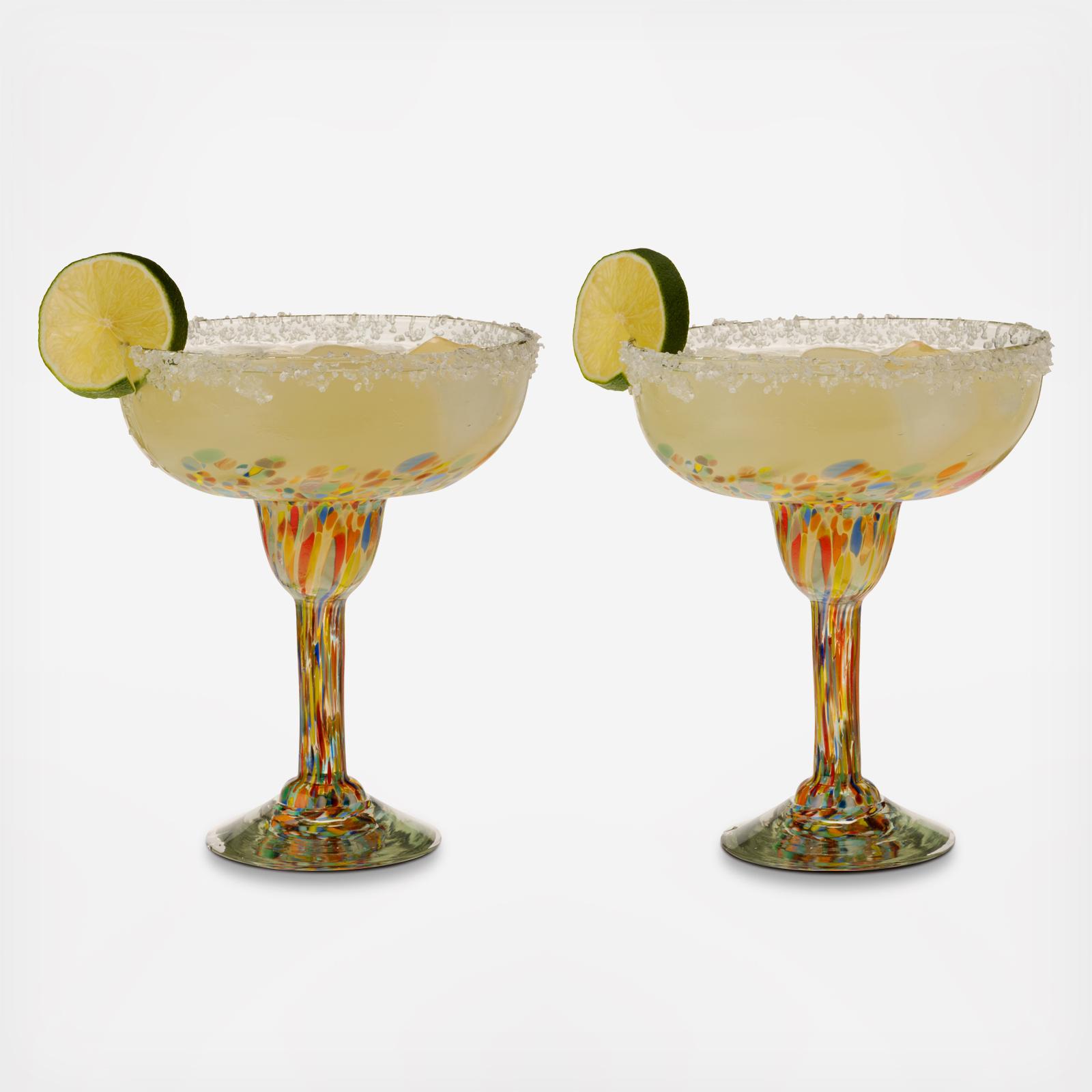 Artistico Recycled Margarita Glass, Set of 2 2 Artistico Recycled Margarita Glass, Set of 2