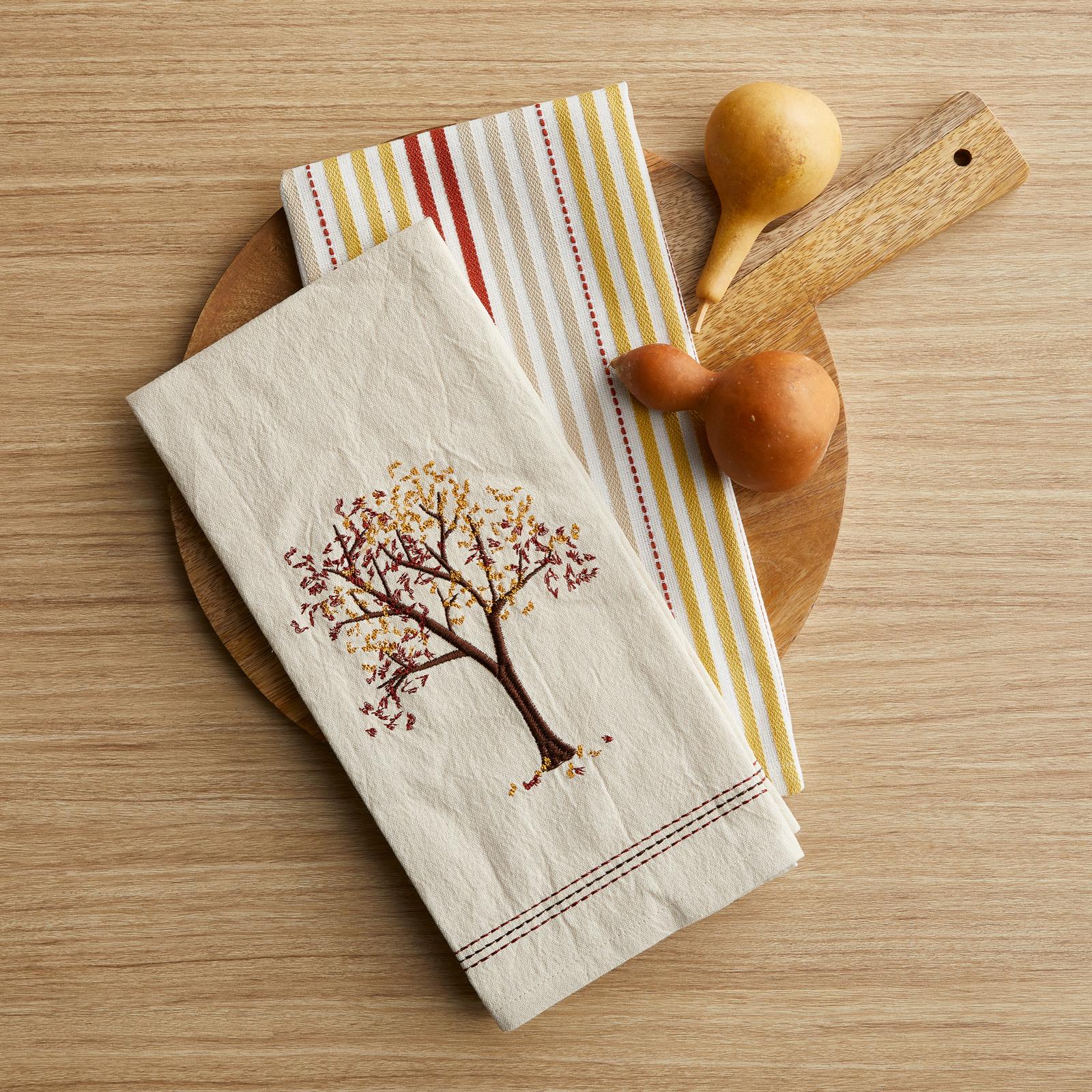 Autumn Tree Dish Towel, Set of 2 4 Autumn Tree Dish Towel, Set of 2