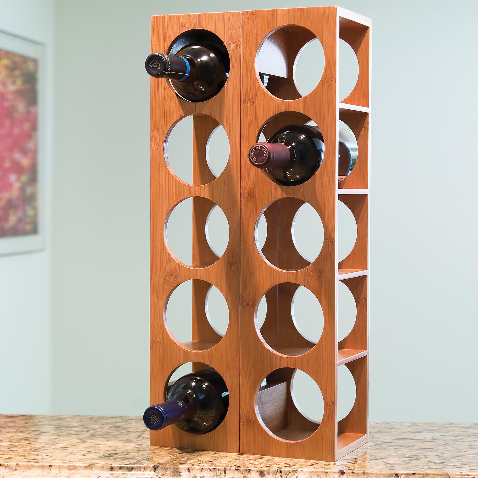 Bamboo Stackable Wine Rack 9 Bamboo Stackable Wine Rack