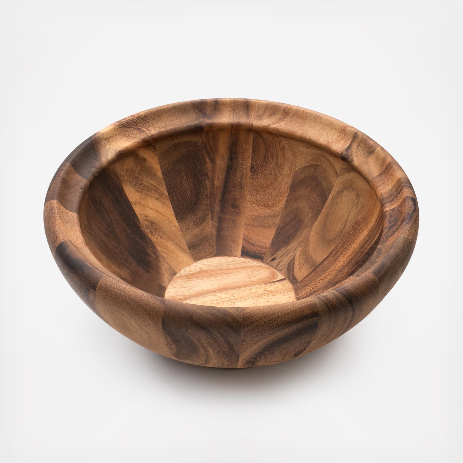 Acacia Salad Bowl with Server Set 5 Acacia Salad Bowl with Server Set