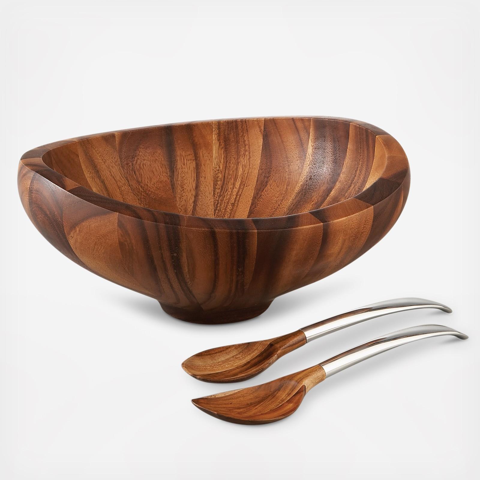 Butterfly Salad Bowl with Servers 6 Butterfly Salad Bowl with Servers