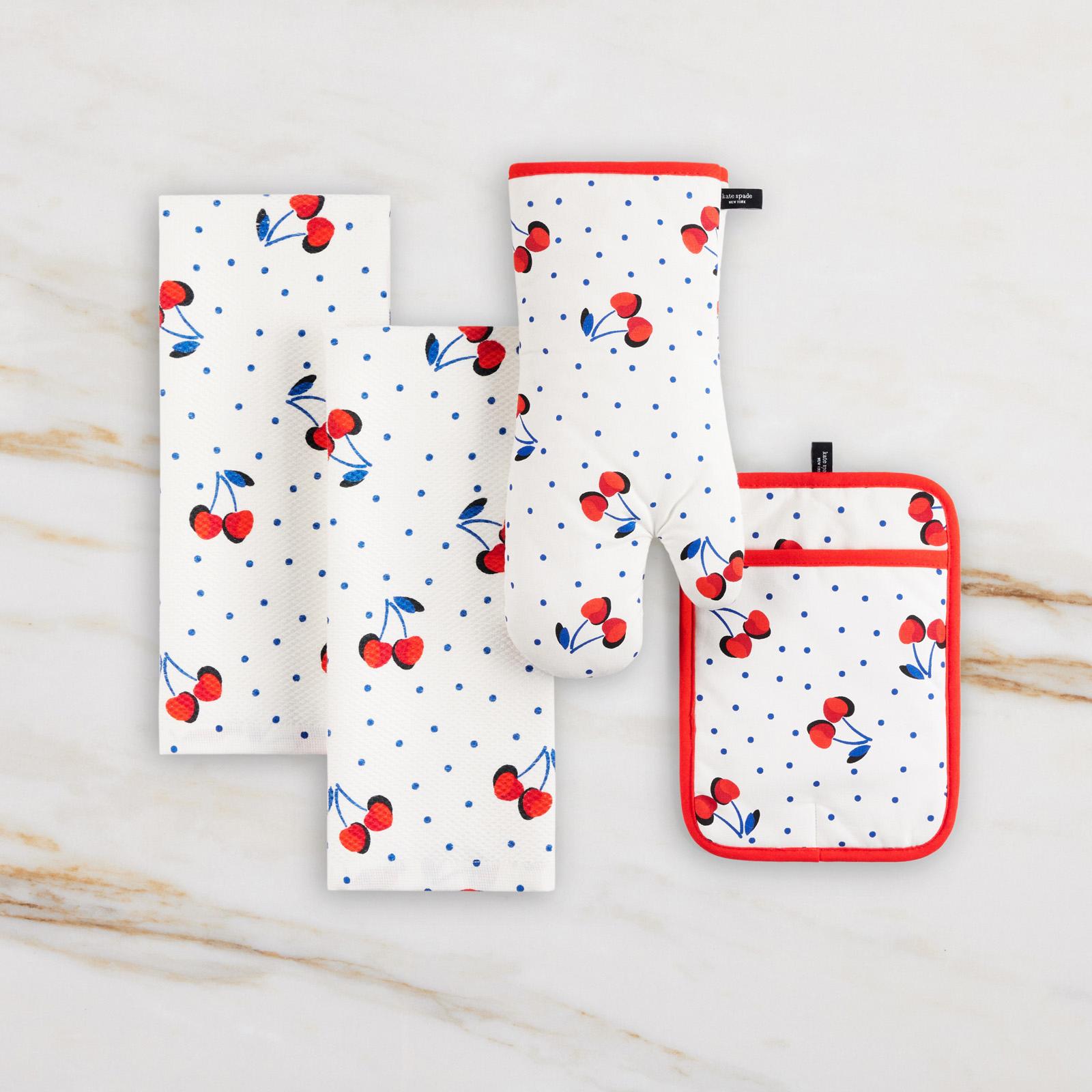 Cherry Dot 4-Piece Kitchen Set