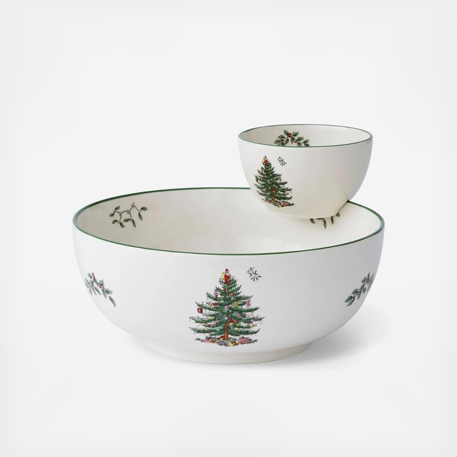 Christmas Tree Tiered Chip & Dip Bowl