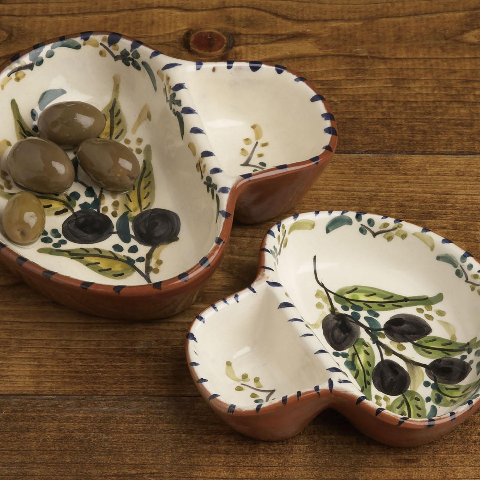 Divided Olive Dish, Set of 2 17 Divided Olive Dish, Set of 2