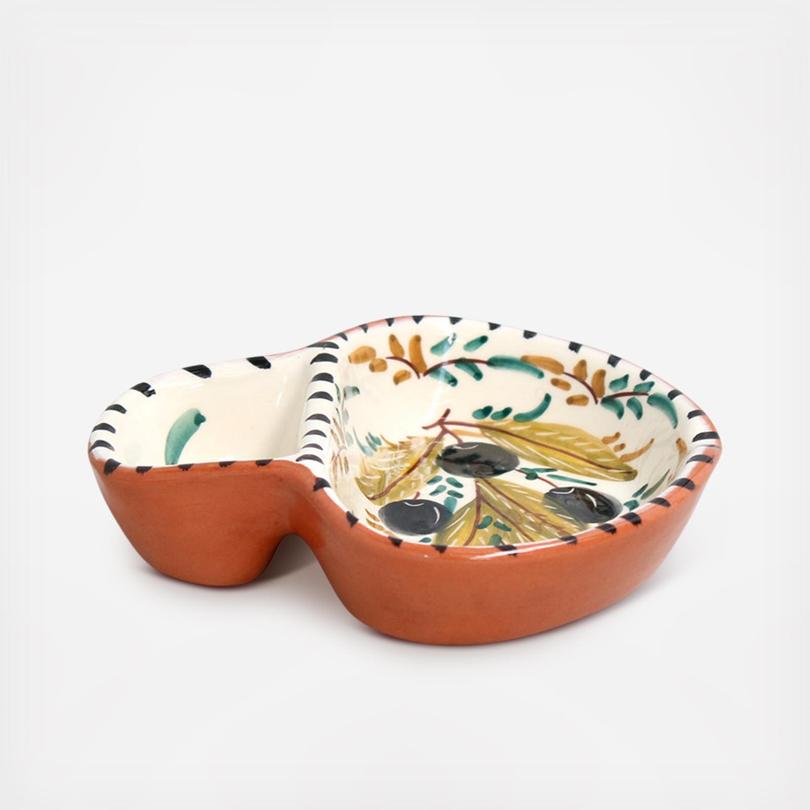 Divided Olive Dish, Set of 2 2 Divided Olive Dish, Set of 2