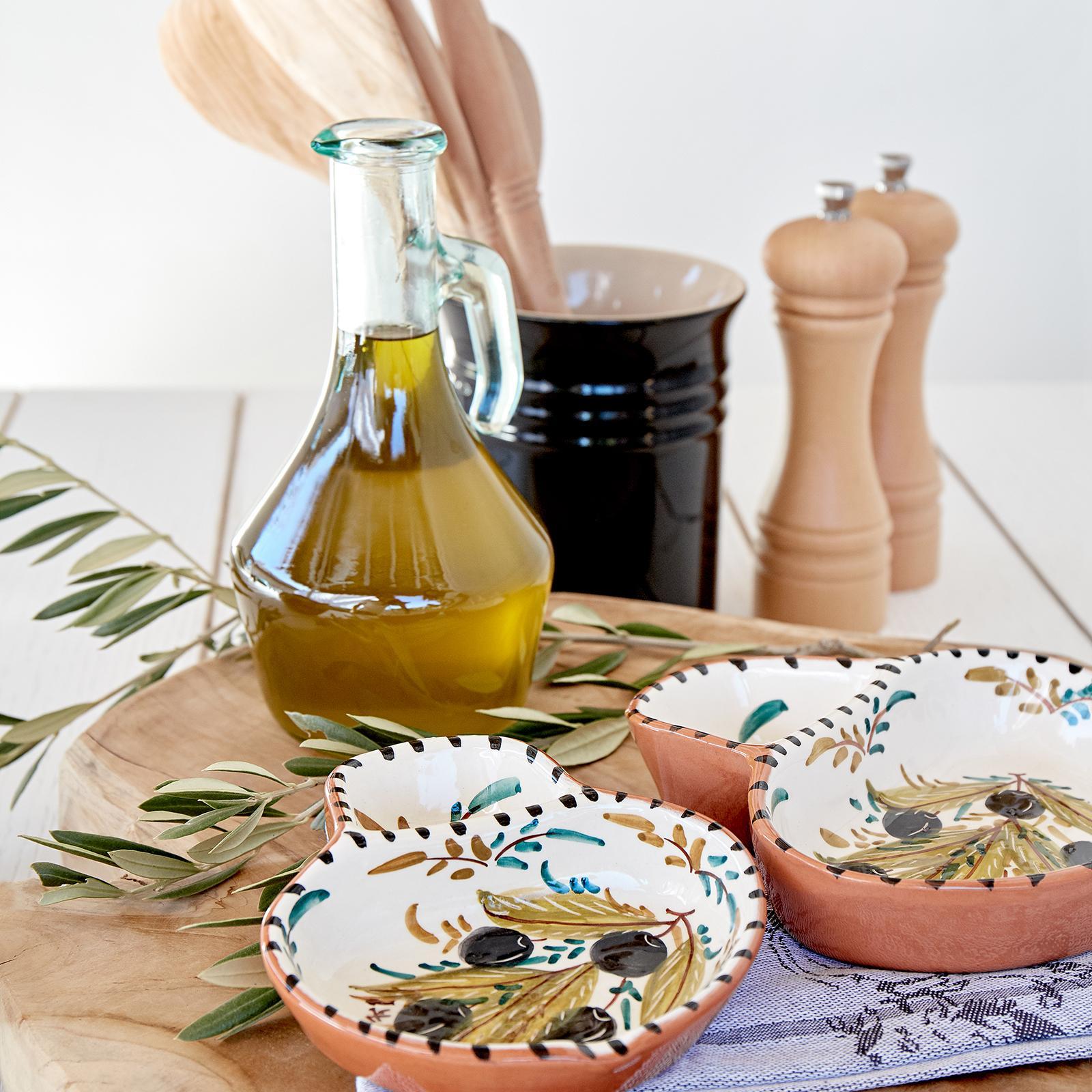 Divided Olive Dish, Set of 2 3 Divided Olive Dish, Set of 2
