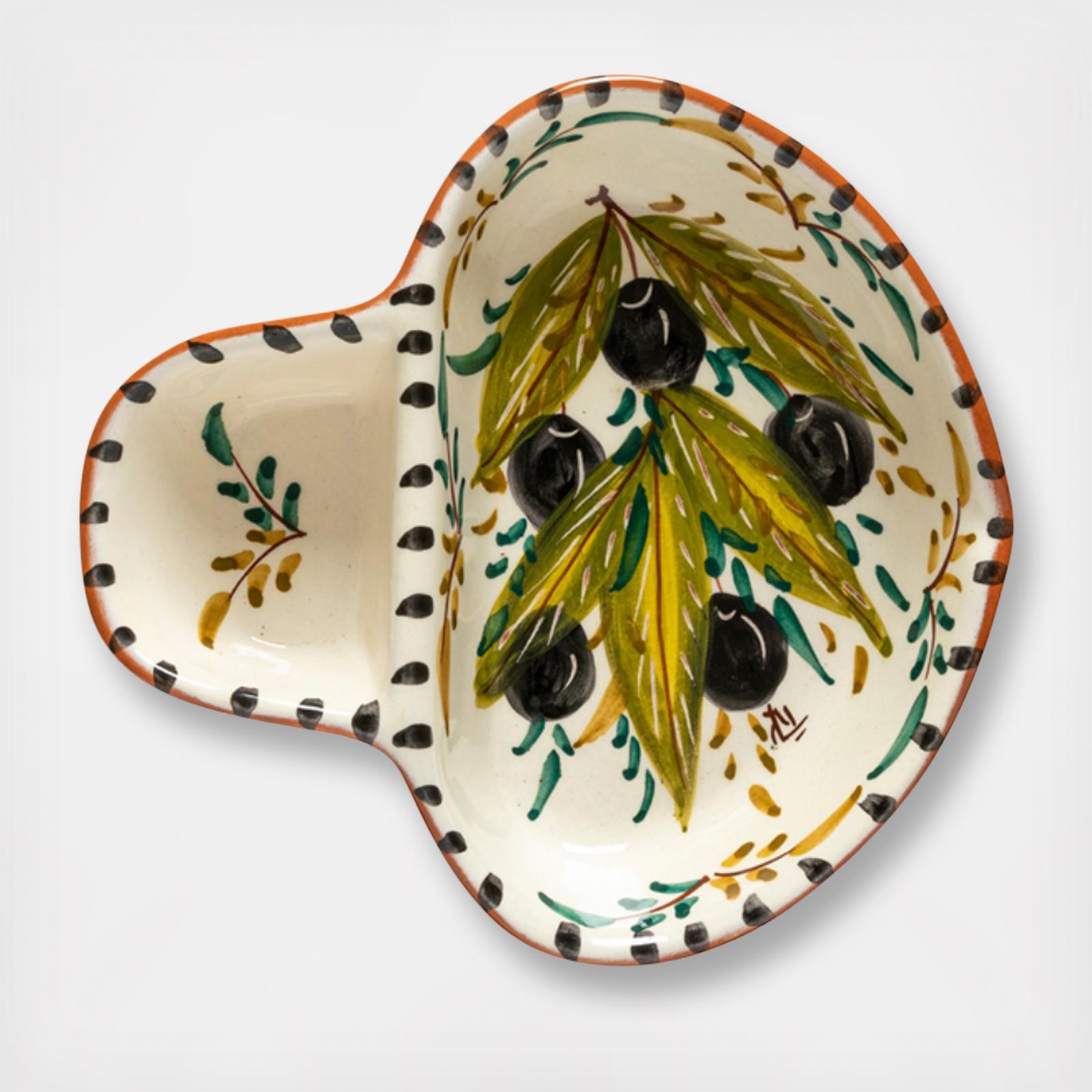 Divided Olive Dish, Set of 2 4 Divided Olive Dish, Set of 2