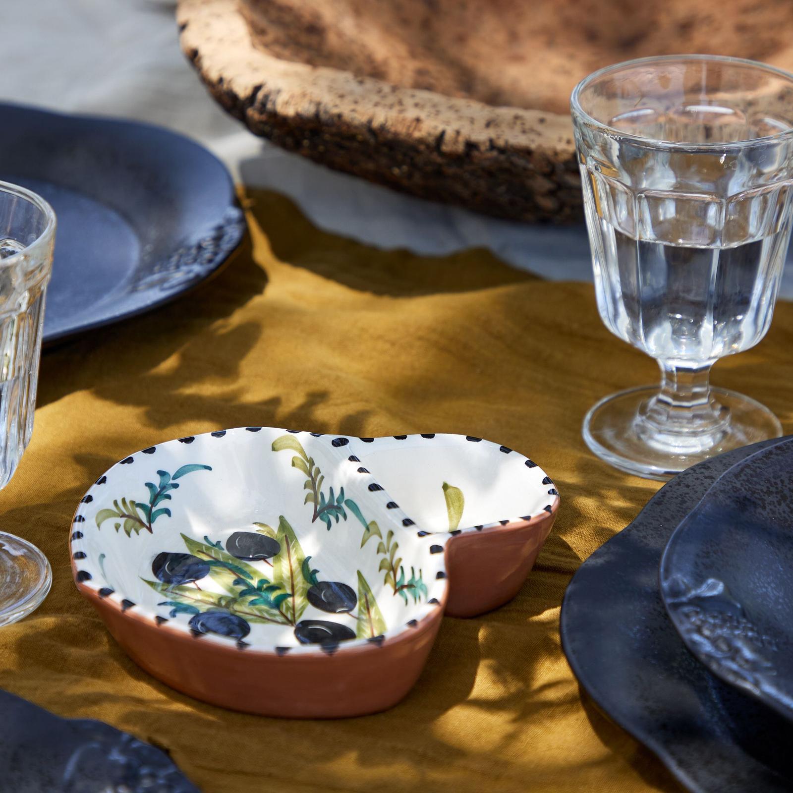 Divided Olive Dish, Set of 2 5 Divided Olive Dish, Set of 2
