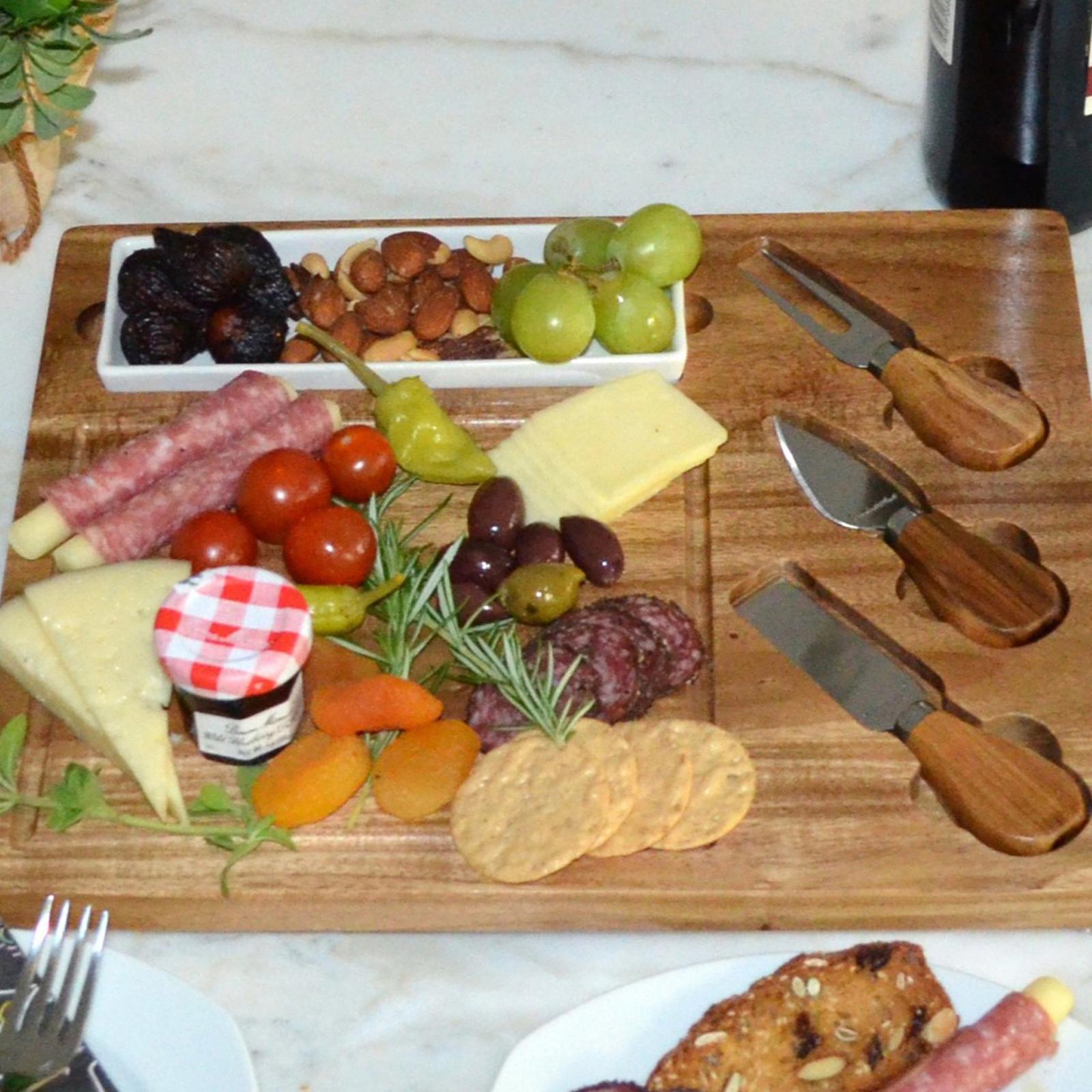 Engraved Celtic 5-Piece Charcuterie Board & Tool Set 1 Engraved Celtic 5-Piece Charcuterie Board & Tool Set