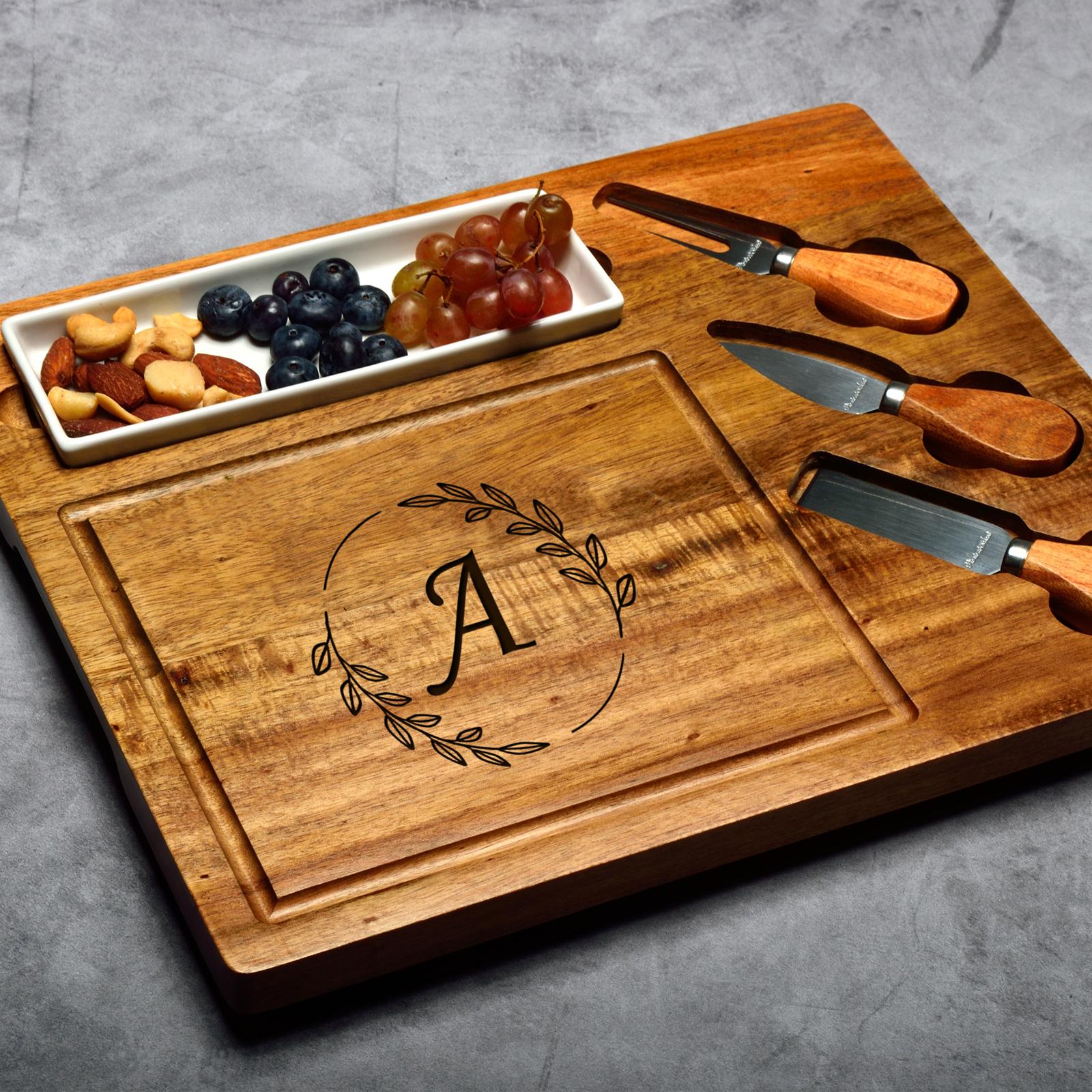 Engraved Celtic 5-Piece Charcuterie Board & Tool Set 2 Engraved Celtic 5-Piece Charcuterie Board & Tool Set