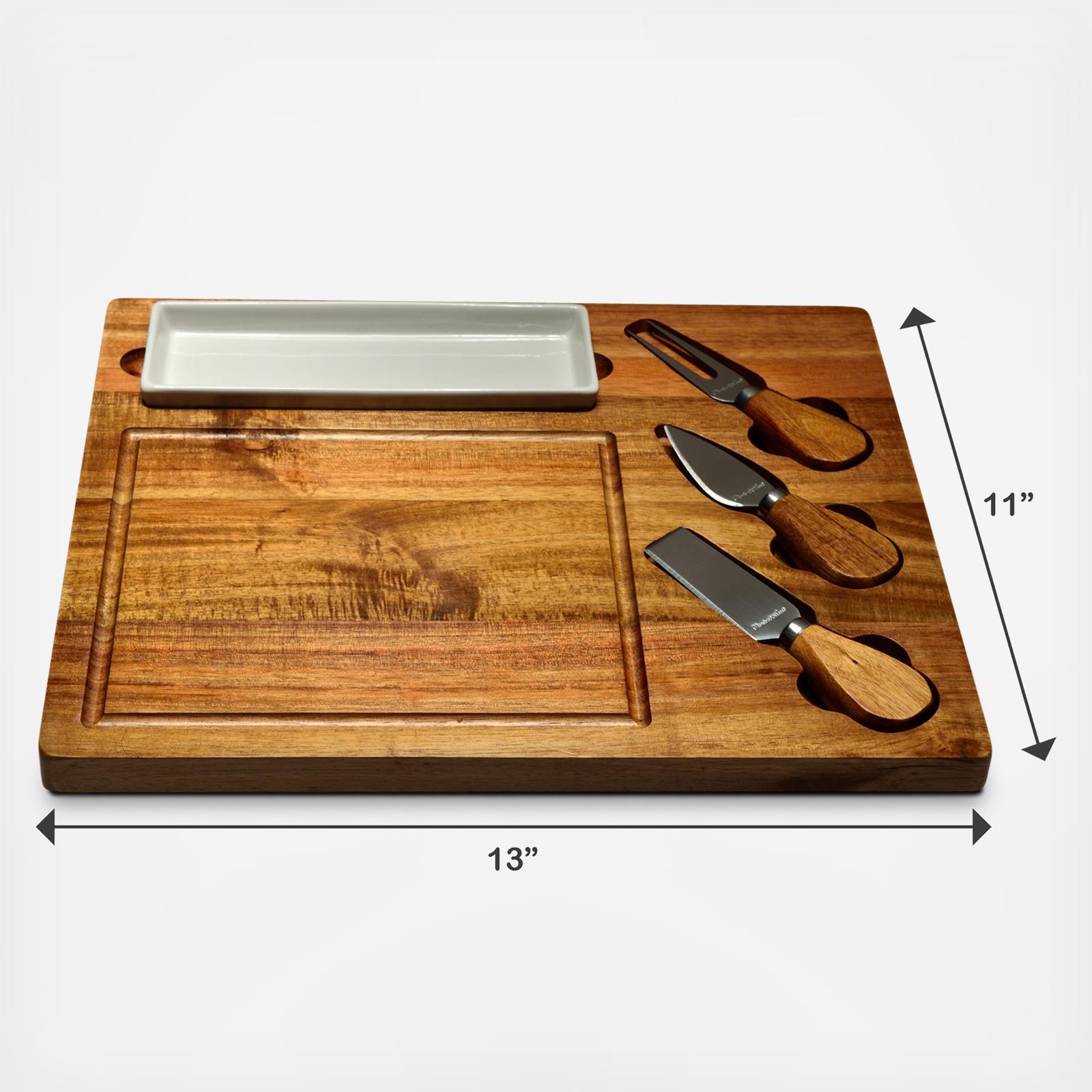 Engraved Celtic 5-Piece Charcuterie Board & Tool Set 6 Engraved Celtic 5-Piece Charcuterie Board & Tool Set
