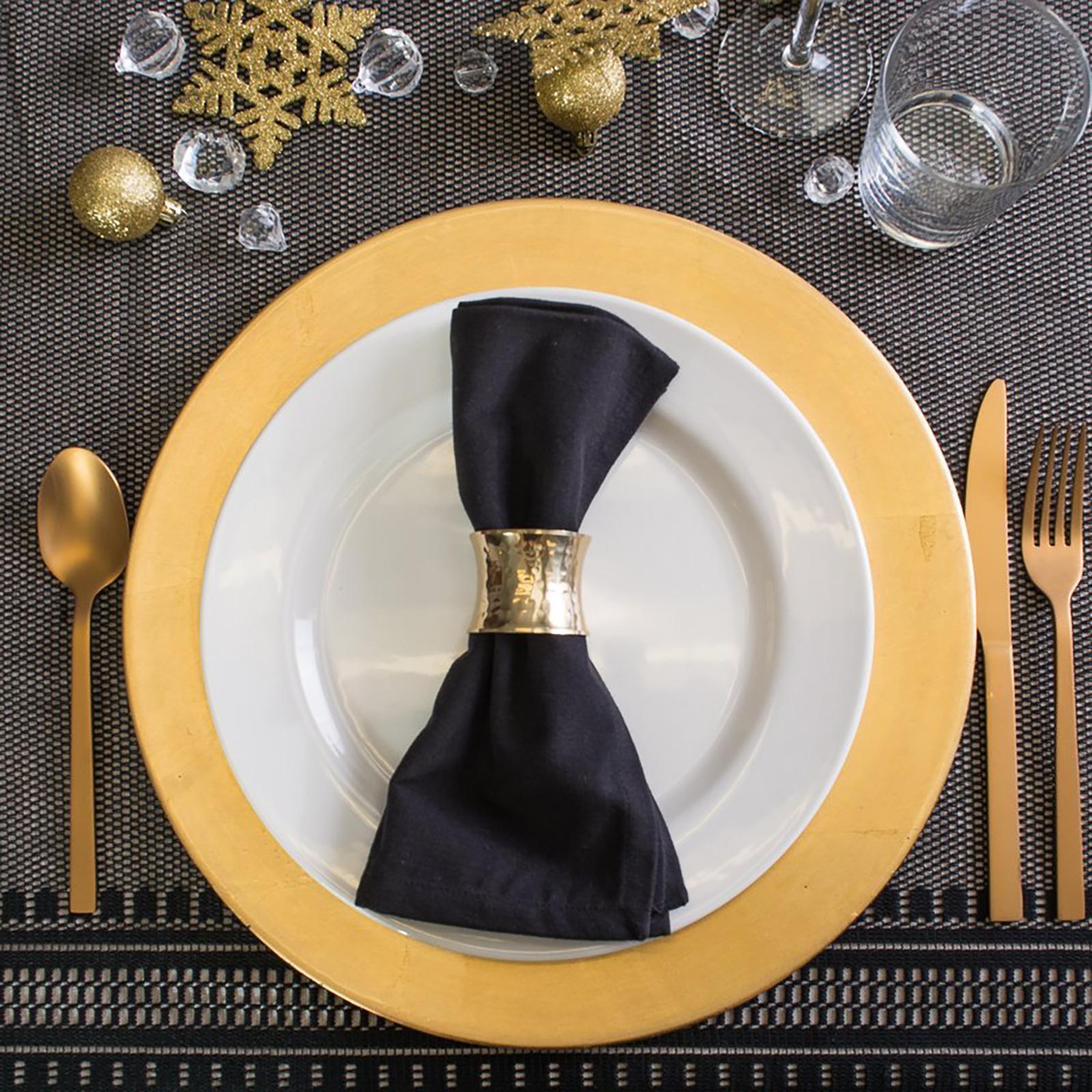 Hammered Napkin Ring, Set of 12 4 Hammered Napkin Ring, Set of 12