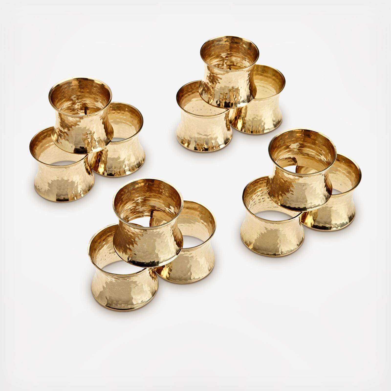 Hammered Napkin Ring, Set of 12