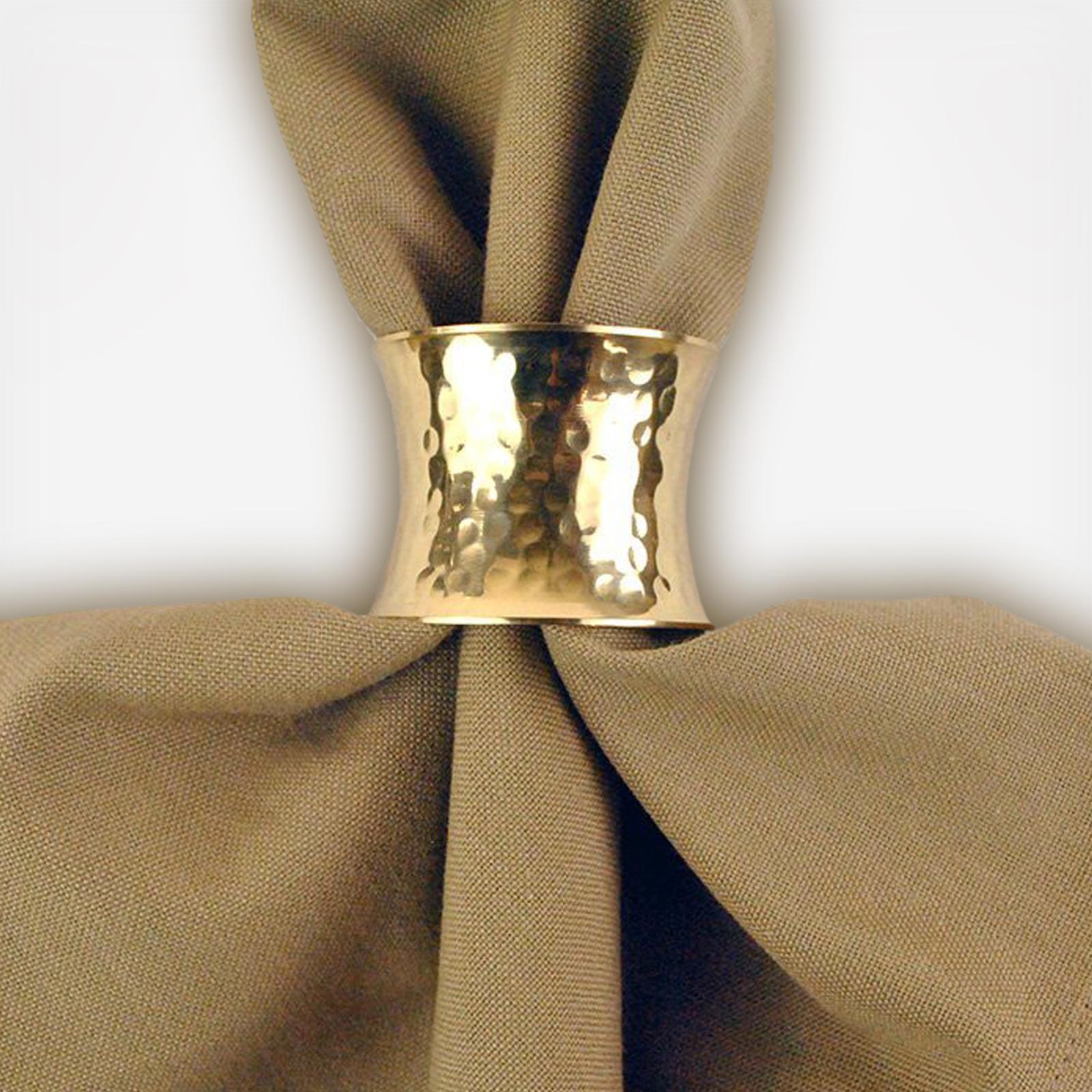 Hammered Napkin Ring, Set of 12 3 Hammered Napkin Ring, Set of 12