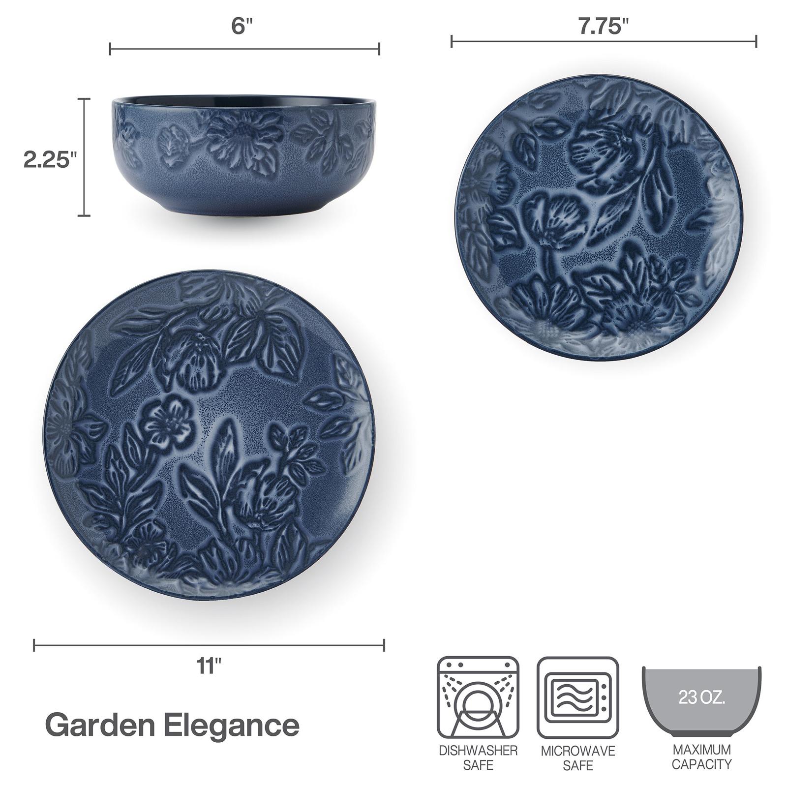 Garden Elegance 12-Piece Dinnerware Set, Service for 4 8 Garden Elegance 12-Piece Dinnerware Set, Service for 4