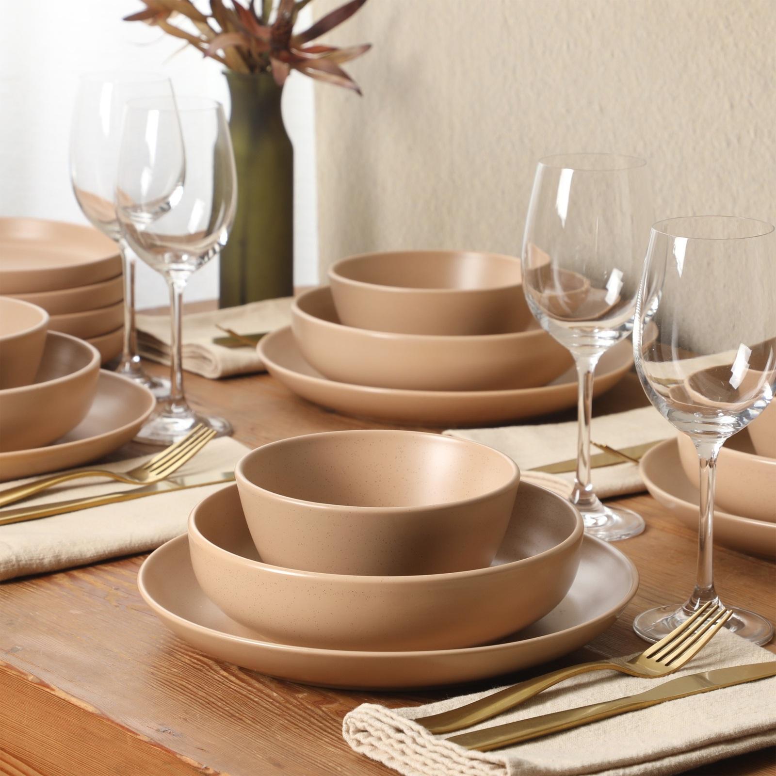 Leeds Court 16-Piece Stoneware Dinnerware Set, Service for 4 2 Leeds Court 16-Piece Stoneware Dinnerware Set, Service for 4