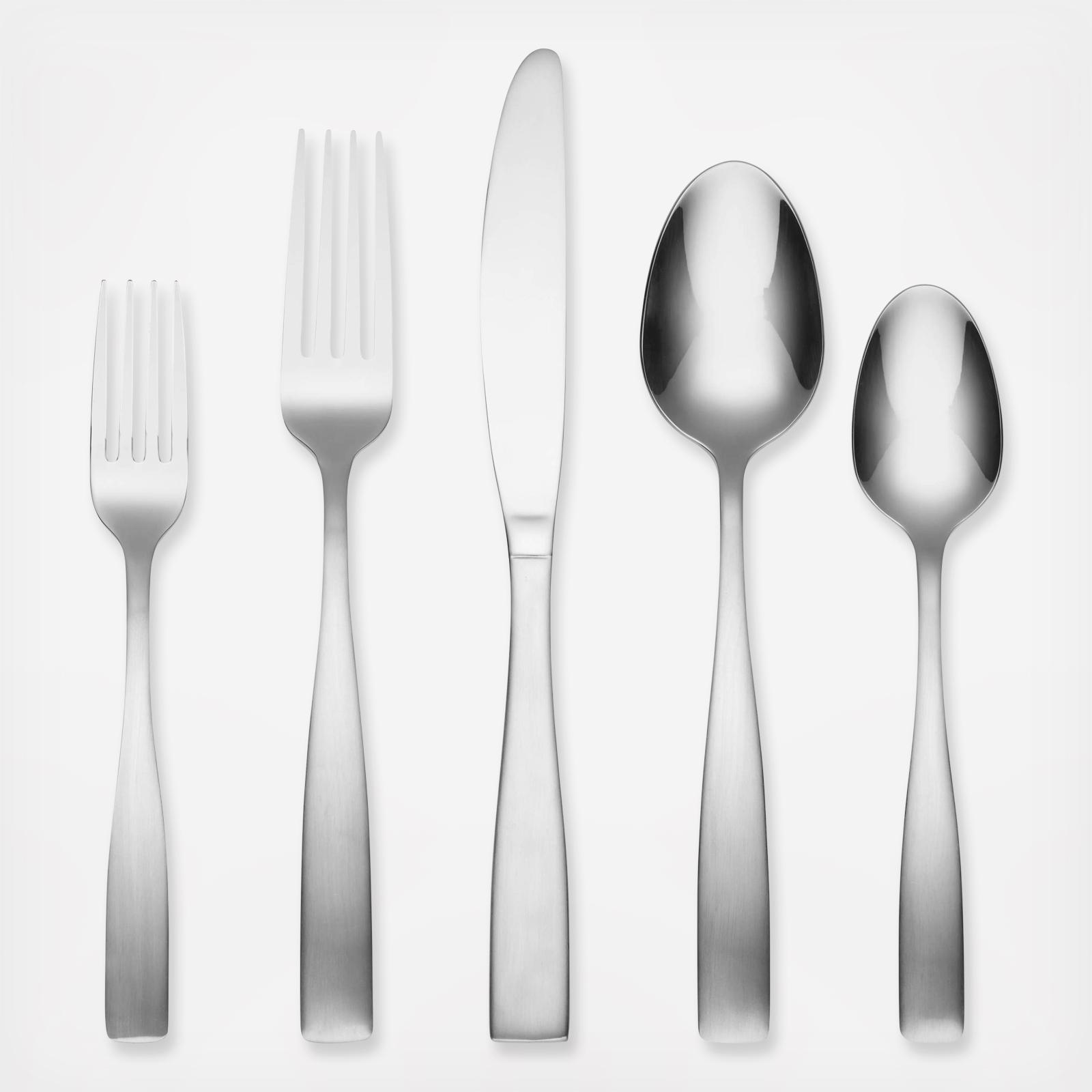 Madison 62-Piece Flatware Set with Wood Tray, Service for 12 2 Madison 62-Piece Flatware Set with Wood Tray, Service for 12