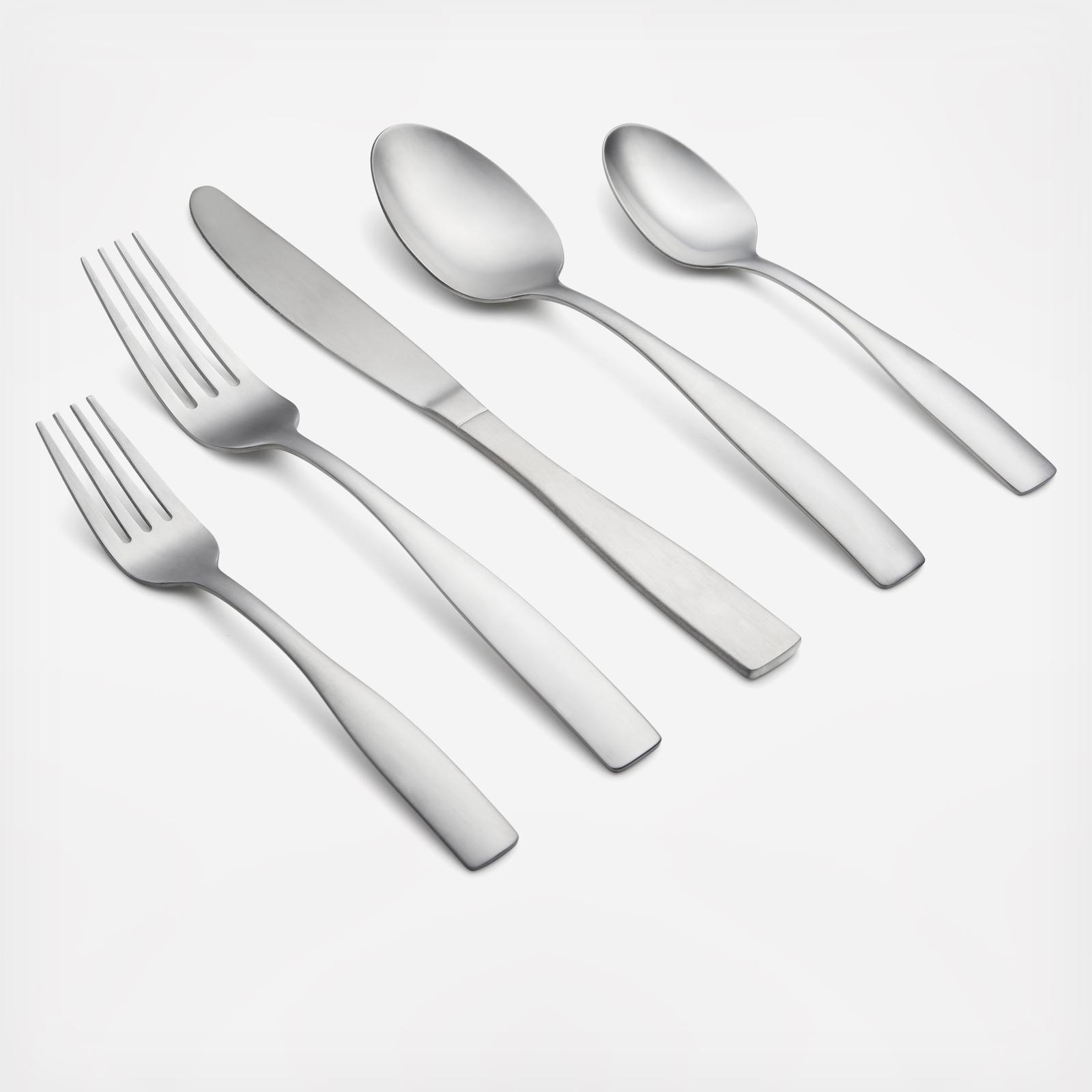 Madison 62-Piece Flatware Set with Wood Tray, Service for 12 4 Madison 62-Piece Flatware Set with Wood Tray, Service for 12