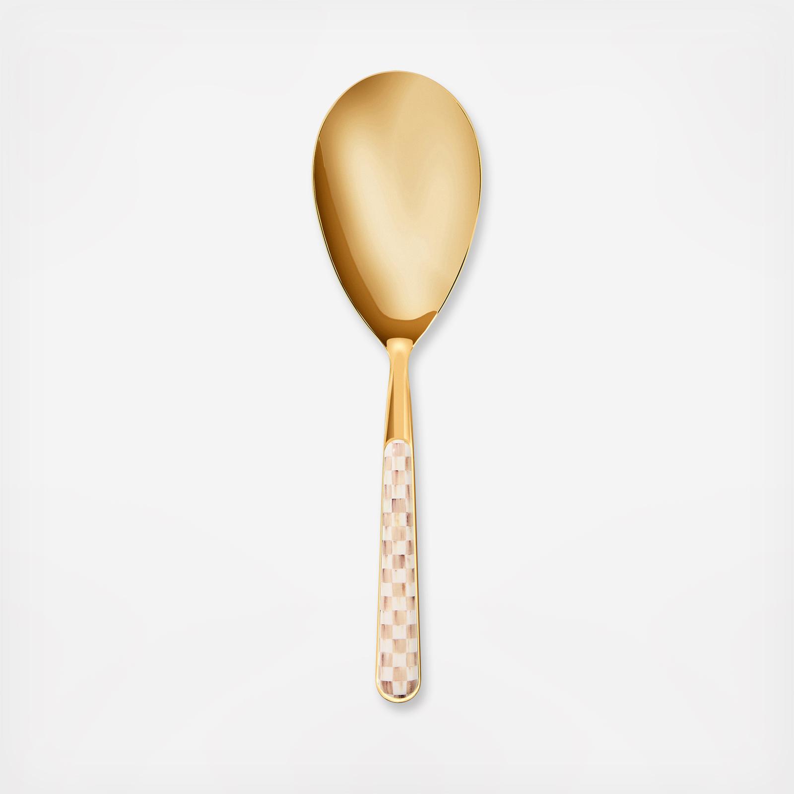 Mocha Check Bistro Serving Spoon 7 Mocha Check Bistro Serving Spoon