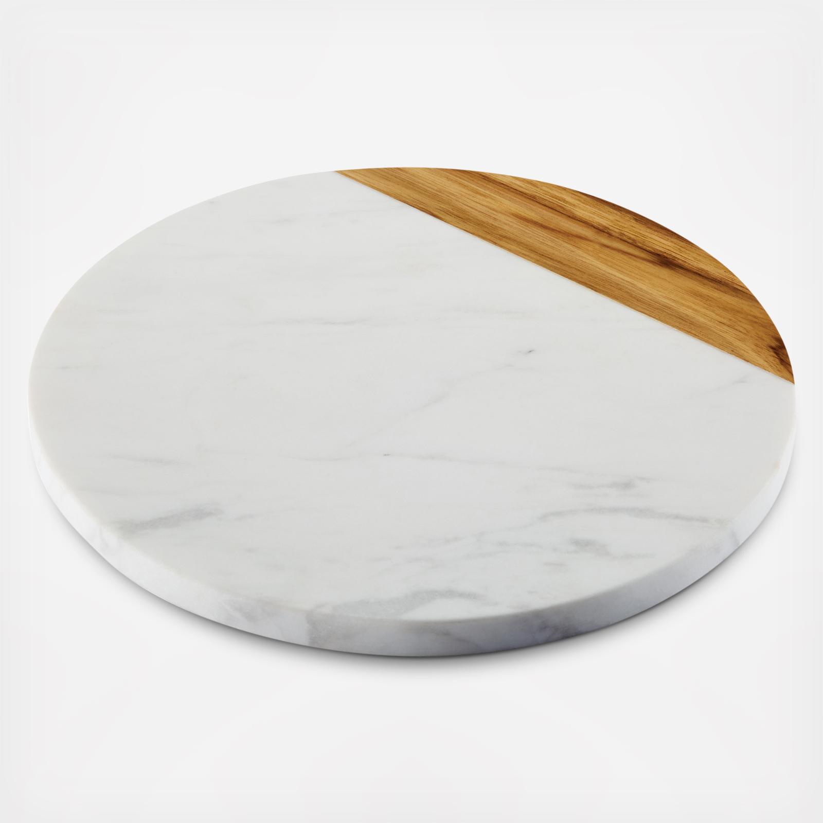 Pantryware White Marble & Teak Wood Serving Board 2 Pantryware White Marble & Teak Wood Serving Board