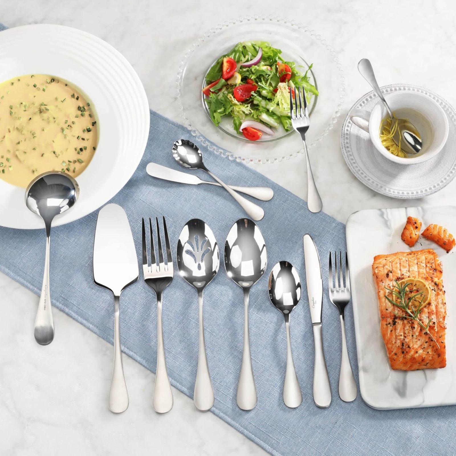 Rain Stainless 47-Piece Flatware Set, Service for 8 1 Rain Stainless 47-Piece Flatware Set, Service for 8