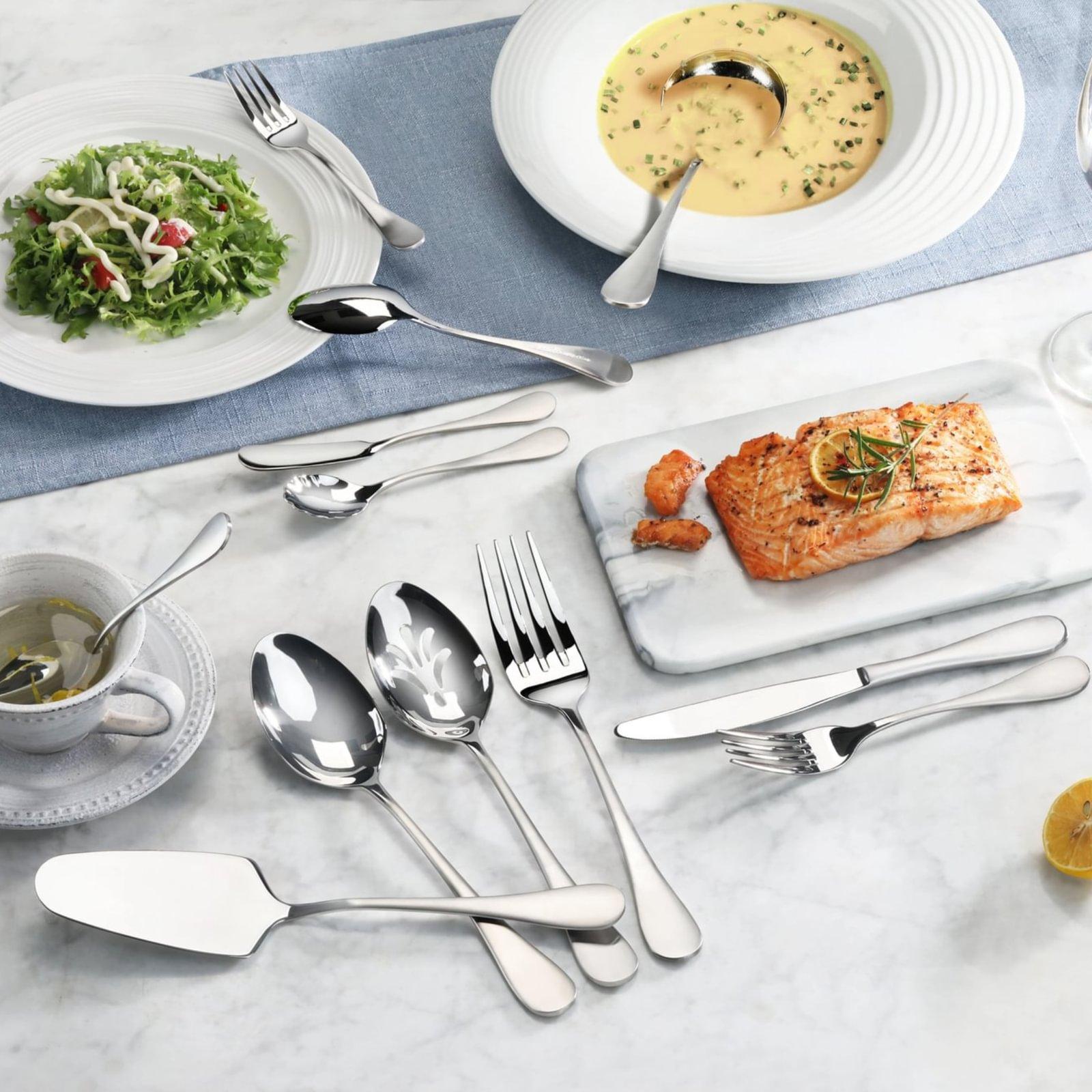 Rain Stainless 47-Piece Flatware Set, Service for 8 3 Rain Stainless 47-Piece Flatware Set, Service for 8