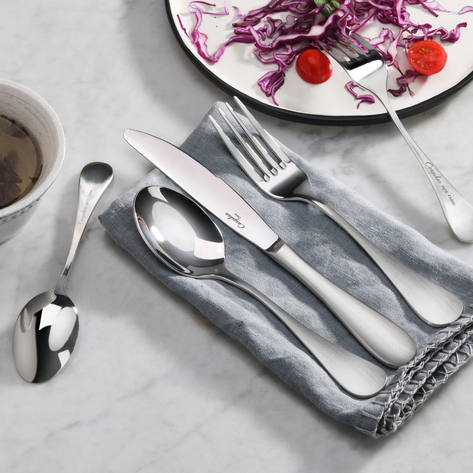 Rain Stainless 47-Piece Flatware Set, Service for 8 4 Rain Stainless 47-Piece Flatware Set, Service for 8