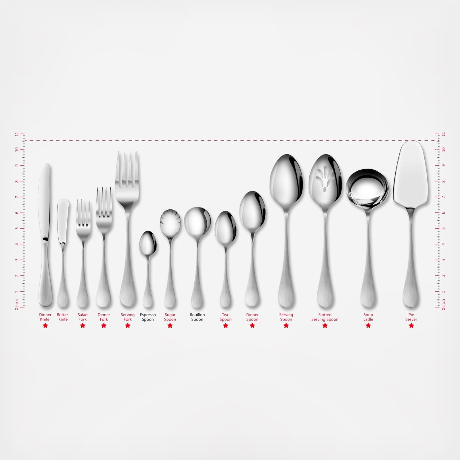 Rain Stainless 47-Piece Flatware Set, Service for 8 8 Rain Stainless 47-Piece Flatware Set, Service for 8