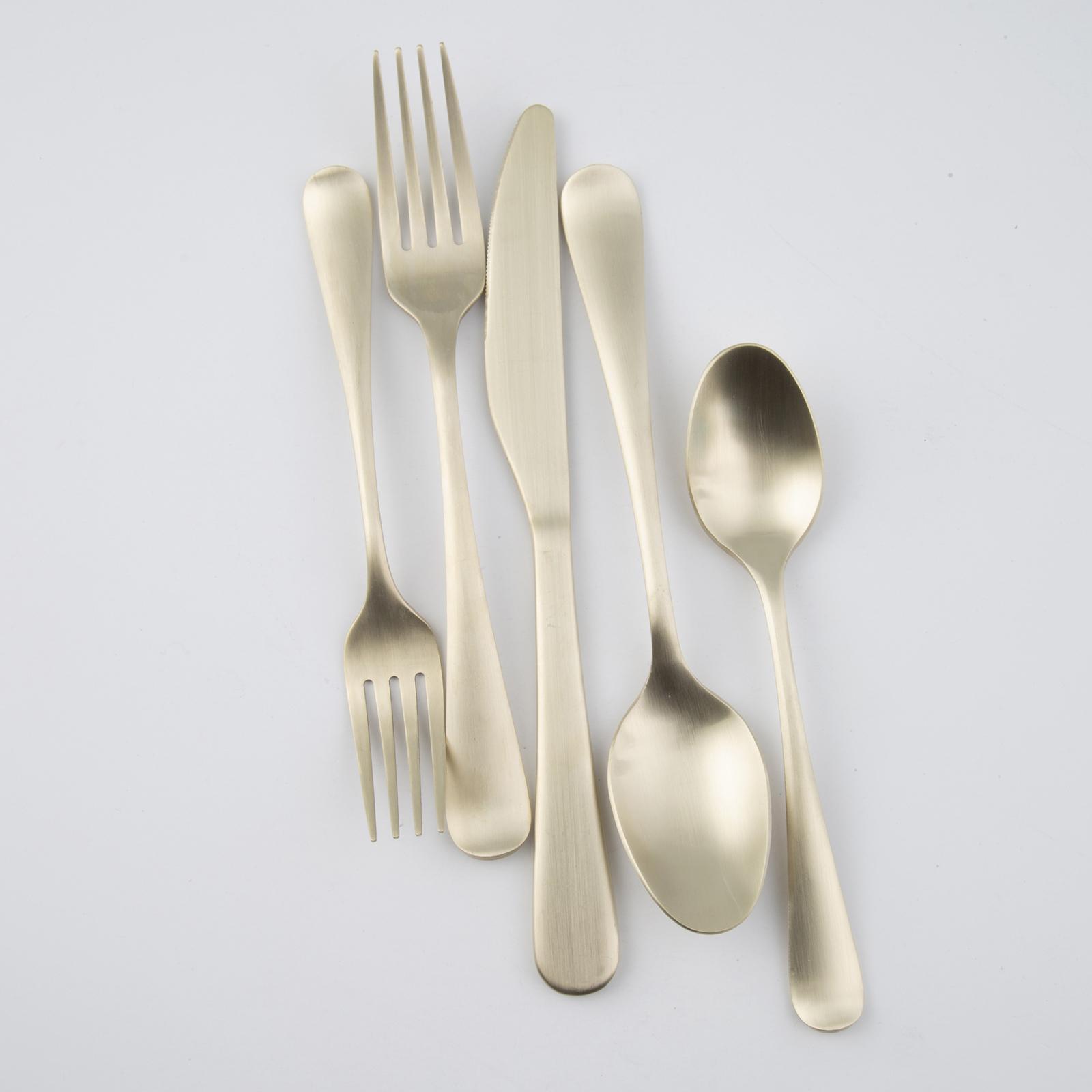 Rhiannon 20-Piece Flatware Set, Service for 4 3 Rhiannon 20-Piece Flatware Set, Service for 4