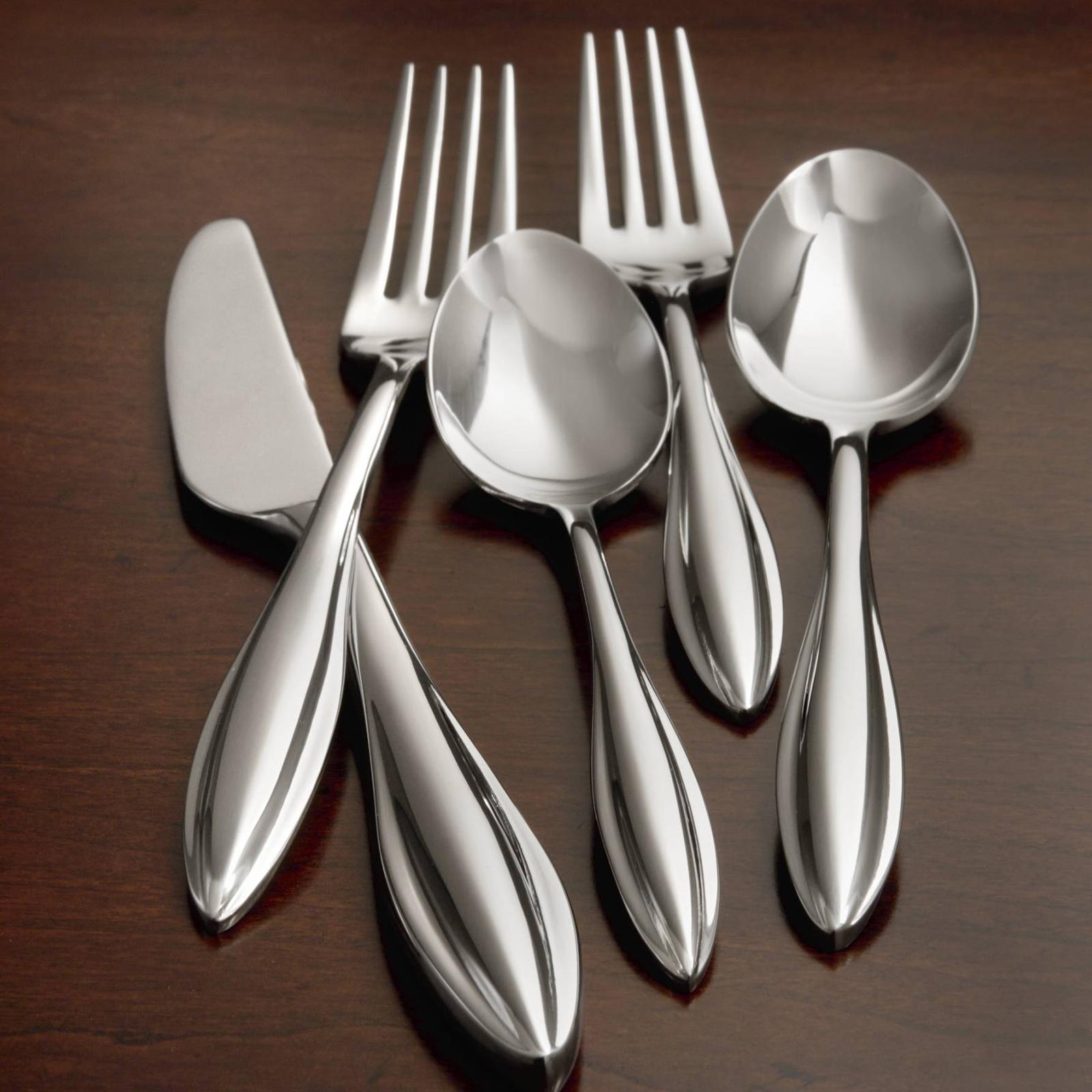 Sculpt 65-Piece Flatware Set, Service for 12