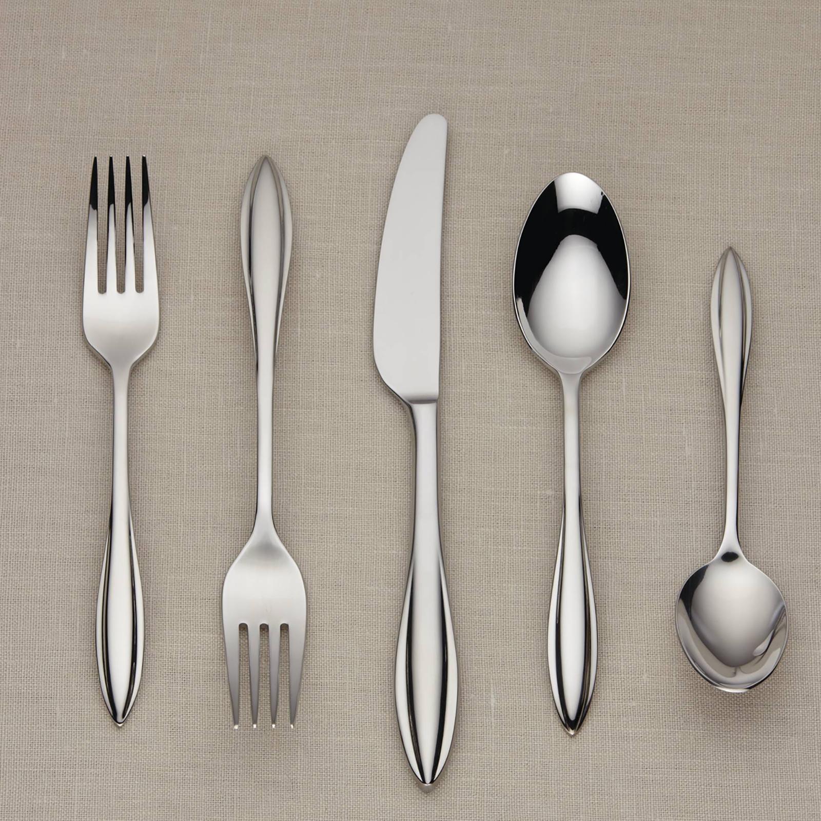 Sculpt 65-Piece Flatware Set, Service for 12