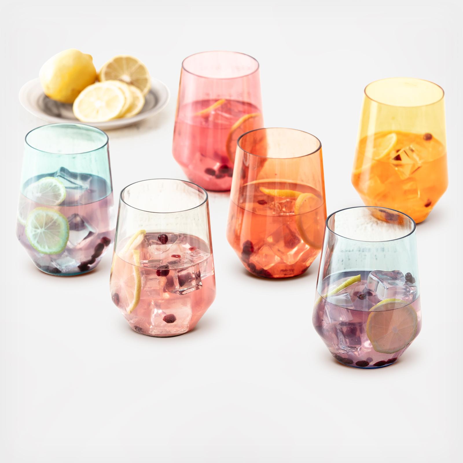 Sole Outdoor Stemless Wine Glass, Set of 6 2 Sole Outdoor Stemless Wine Glass, Set of 6