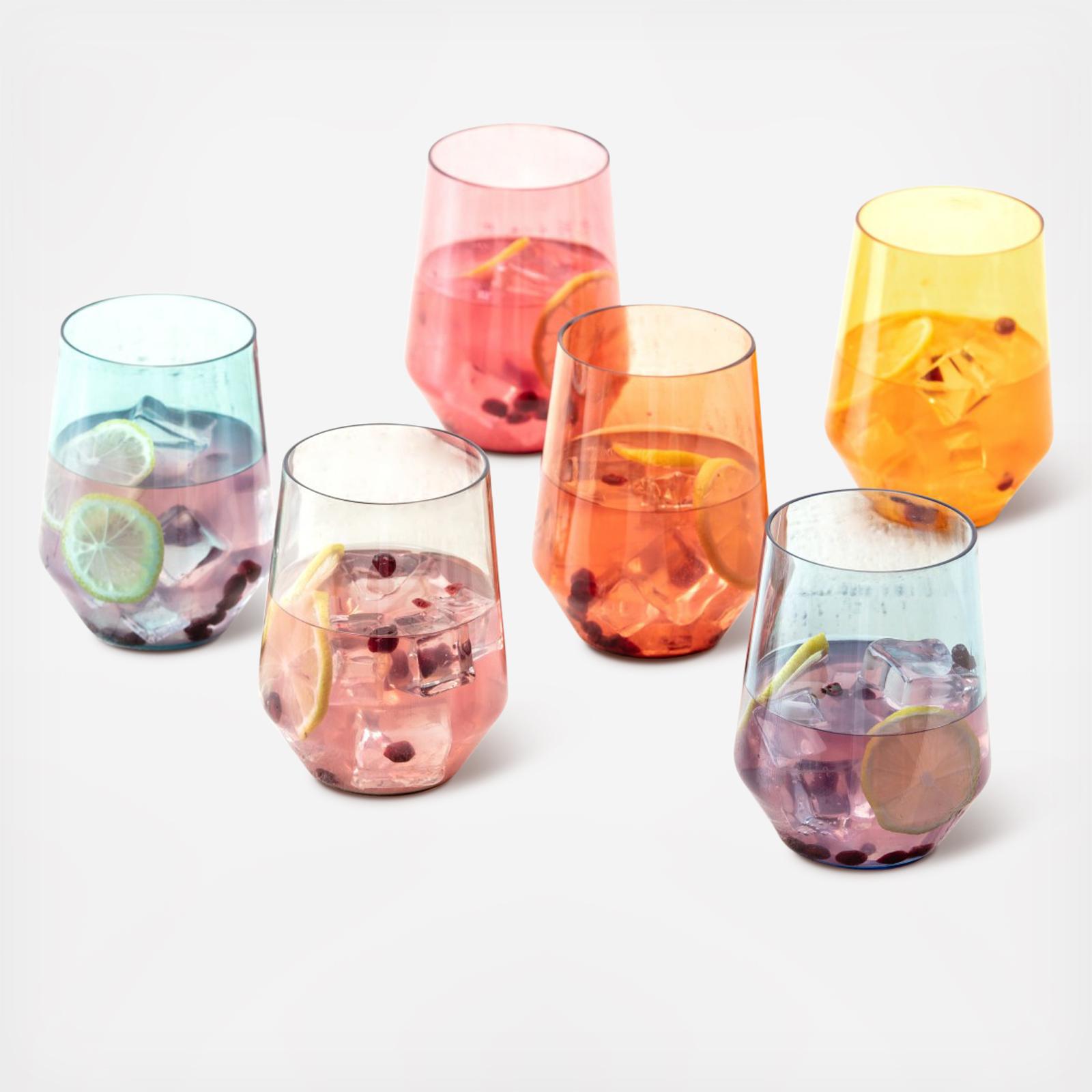 Sole Outdoor Stemless Wine Glass, Set of 6 5 Sole Outdoor Stemless Wine Glass, Set of 6