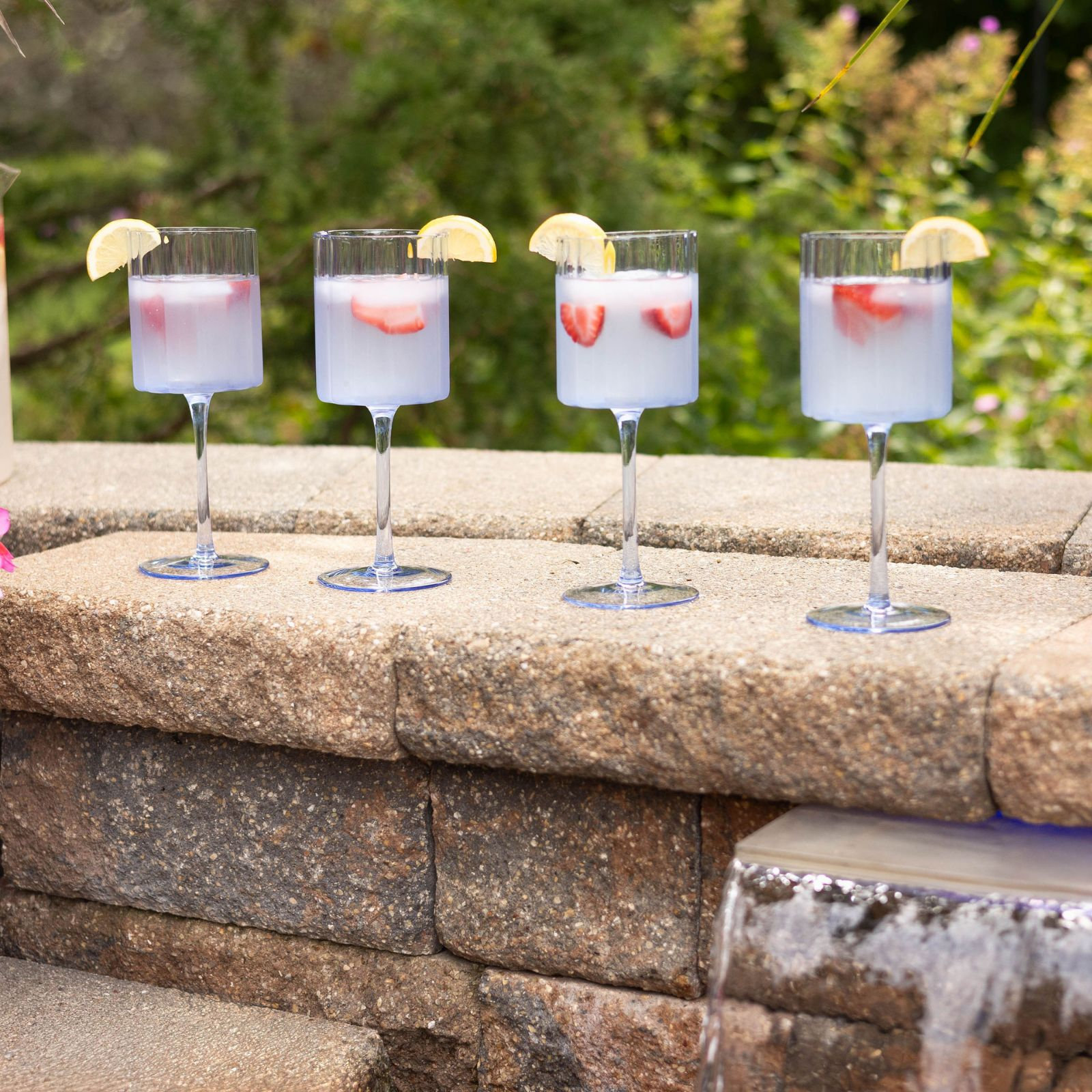 Scalloped Rim Fluted Wine Glass, Set of 4