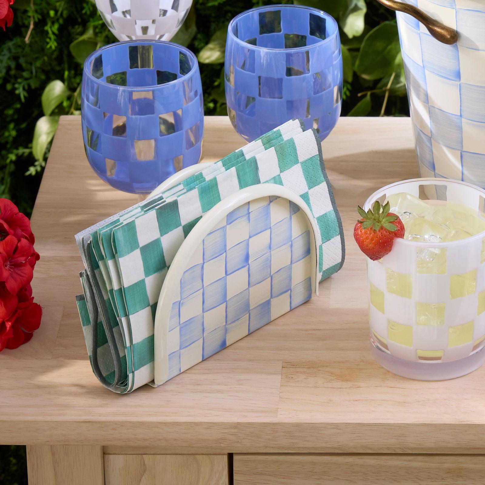 Sky Check Napkin Holder 1 Sky Check Napkin Holder