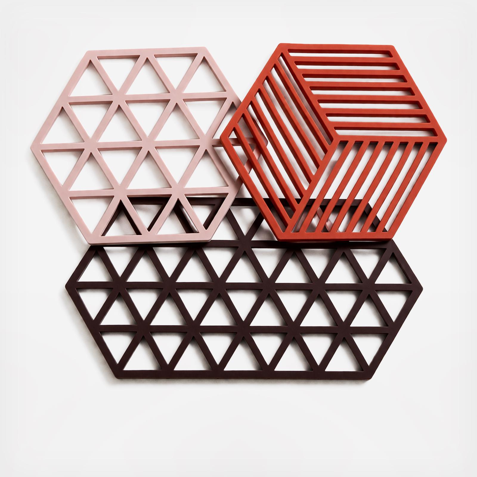 Triangle & Hexagon 3-Piece Trivet Set 9 Triangle & Hexagon 3-Piece Trivet Set
