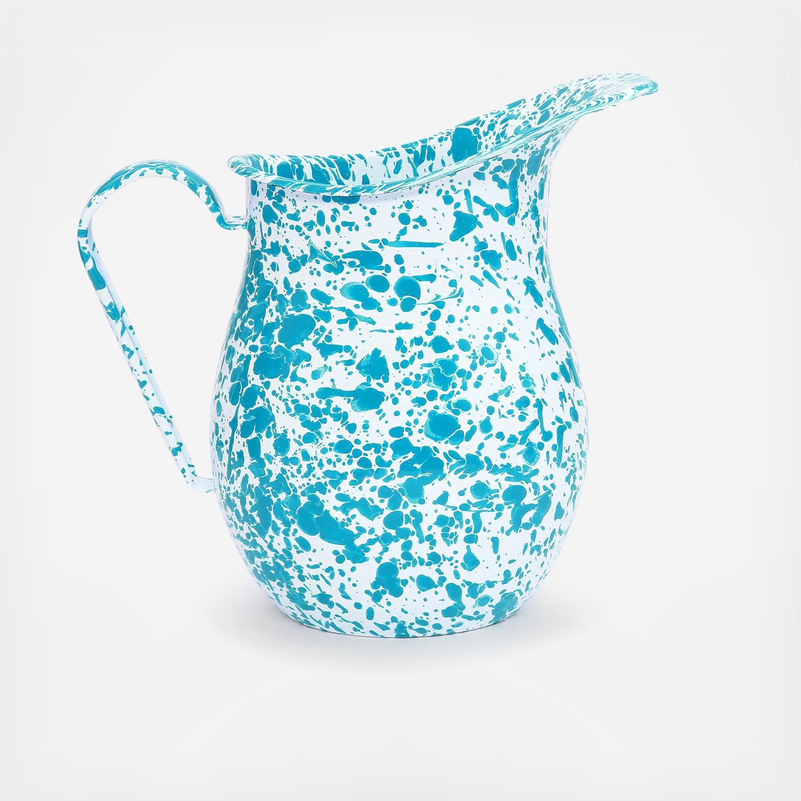 Splatter Enamelware Pitcher 8 Splatter Enamelware Pitcher
