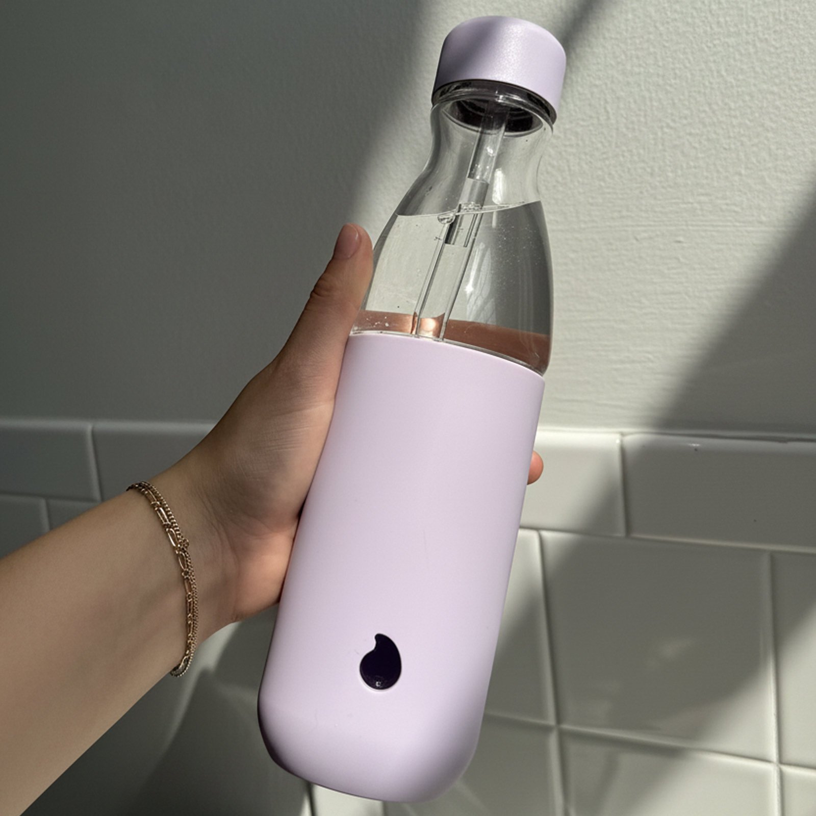 18 oz. Glass Original Bottle with Straw
