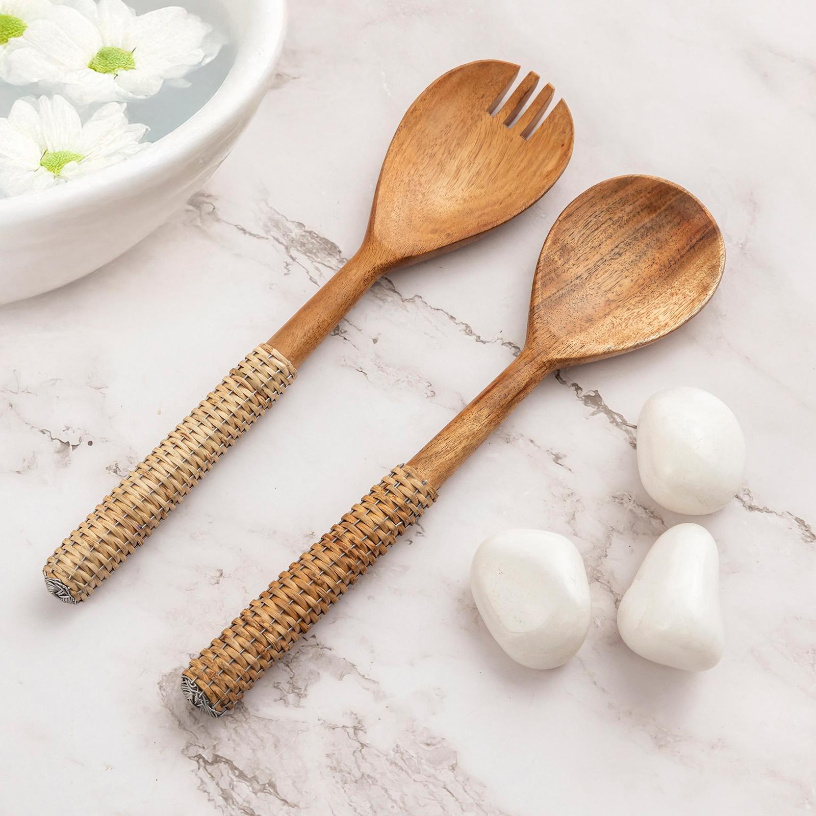 2-Piece Wooden Salad Set 3 2-Piece Wooden Salad Set